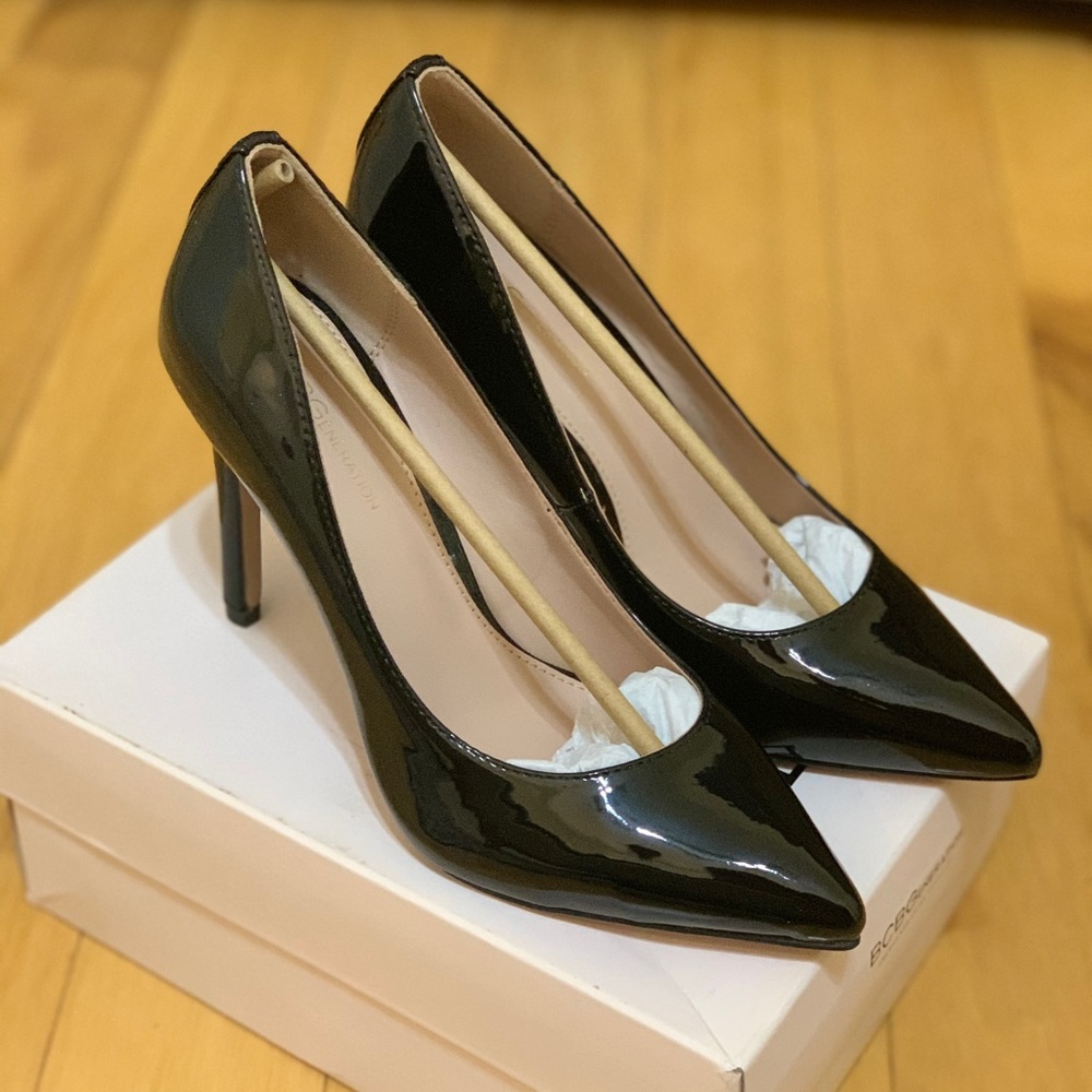 BCBG patent leather heels